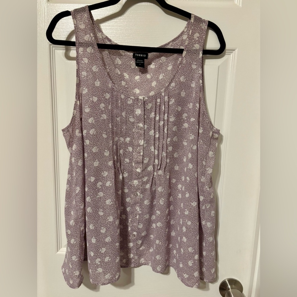 Torrid Lavender Sleeveless Blouse